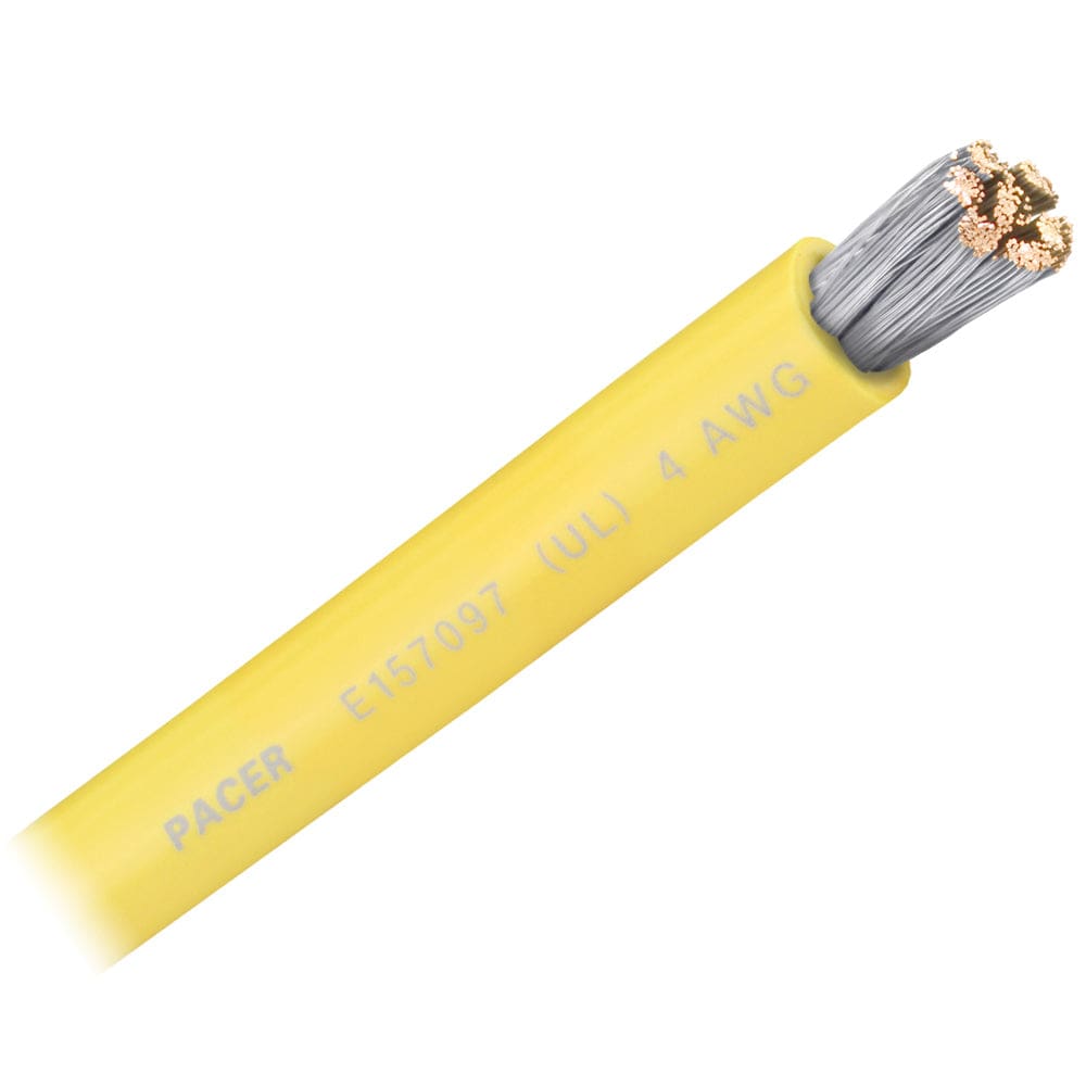 Pacer Yellow 4 AWG Battery Cable - Sold By The Foot (Pack of 6) - Electrical | Wire - Pacer Group