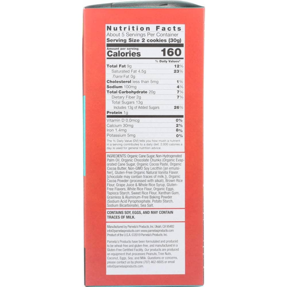 Pamelas Pamelas Dark Chocolate Chunk Cookies, 5.29 oz