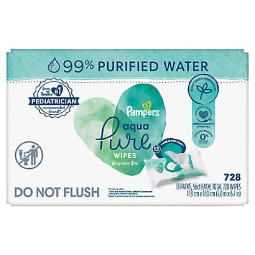 Pampers Aqua Pure Sensitive Baby Wipes Pop-Top 13 pk. - Home/Baby & Kids/Diapers & Wipes/Wipes/ - Pampers