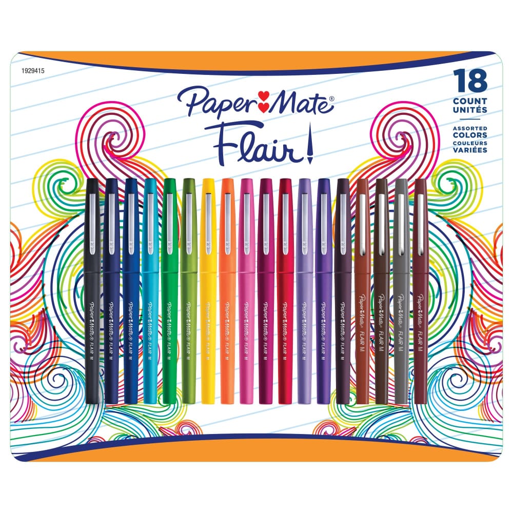 Paper Mate Flair Pen 18 ct. - Assorted Colors - Paper