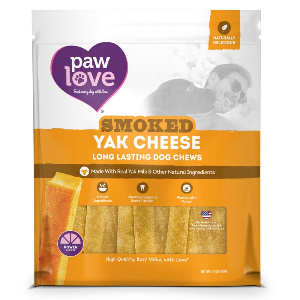 Paw Love Smoked Yak Cheese Long Lasting Dog Chews (6 ct.) - Dog Food & Treats - Paw