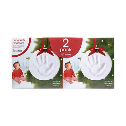 Pearhead Babyprints Christmas Ornament Kit 2 pk. - Home/Seasonal/Holiday/Holiday Decor/Christmas Tree Decor/ - Pearhead