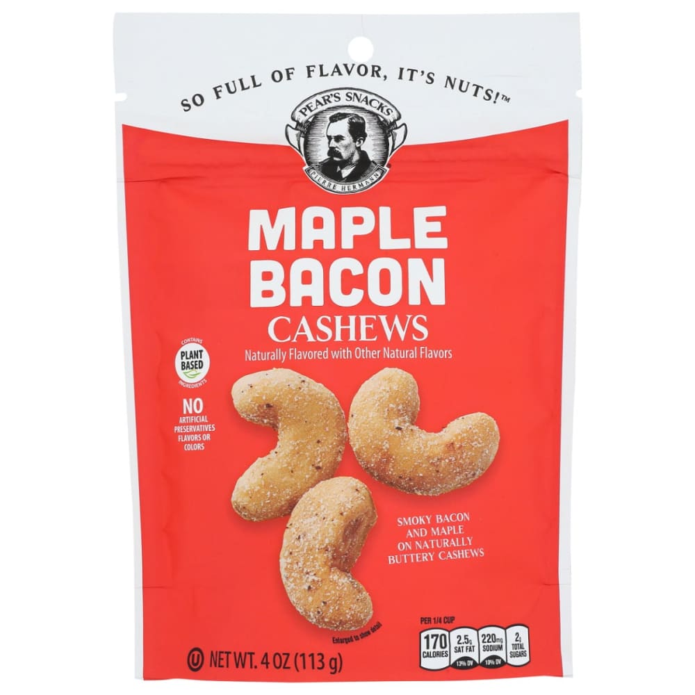 PEARS SNACKS: Cashew Maple Bacon 4 OZ (Pack of 5) - Grocery > Snacks > Nuts - PEARS SNACKS
