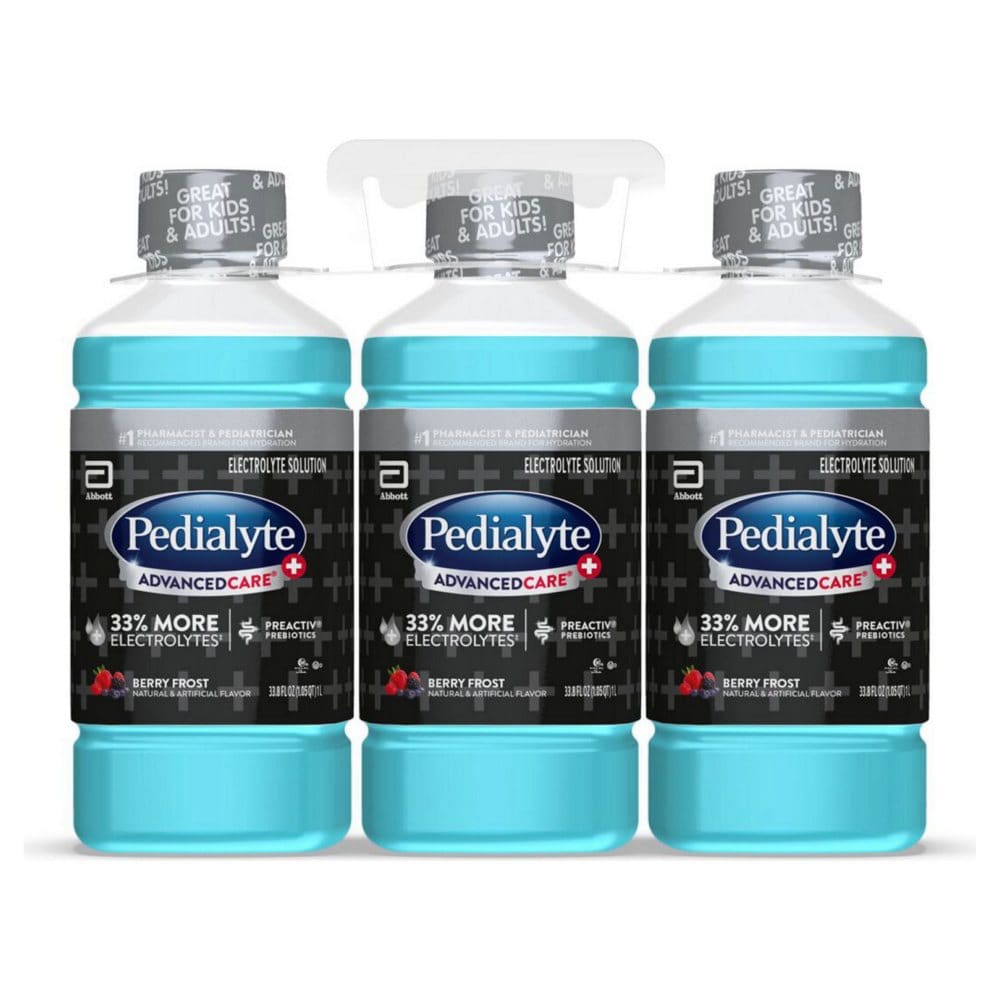 Pedialyte AdvancedCare Plus Electrolyte Solution Berry Frost (3 pk. 33.8 fl. oz.) - Kids’ Health - ShelHealth