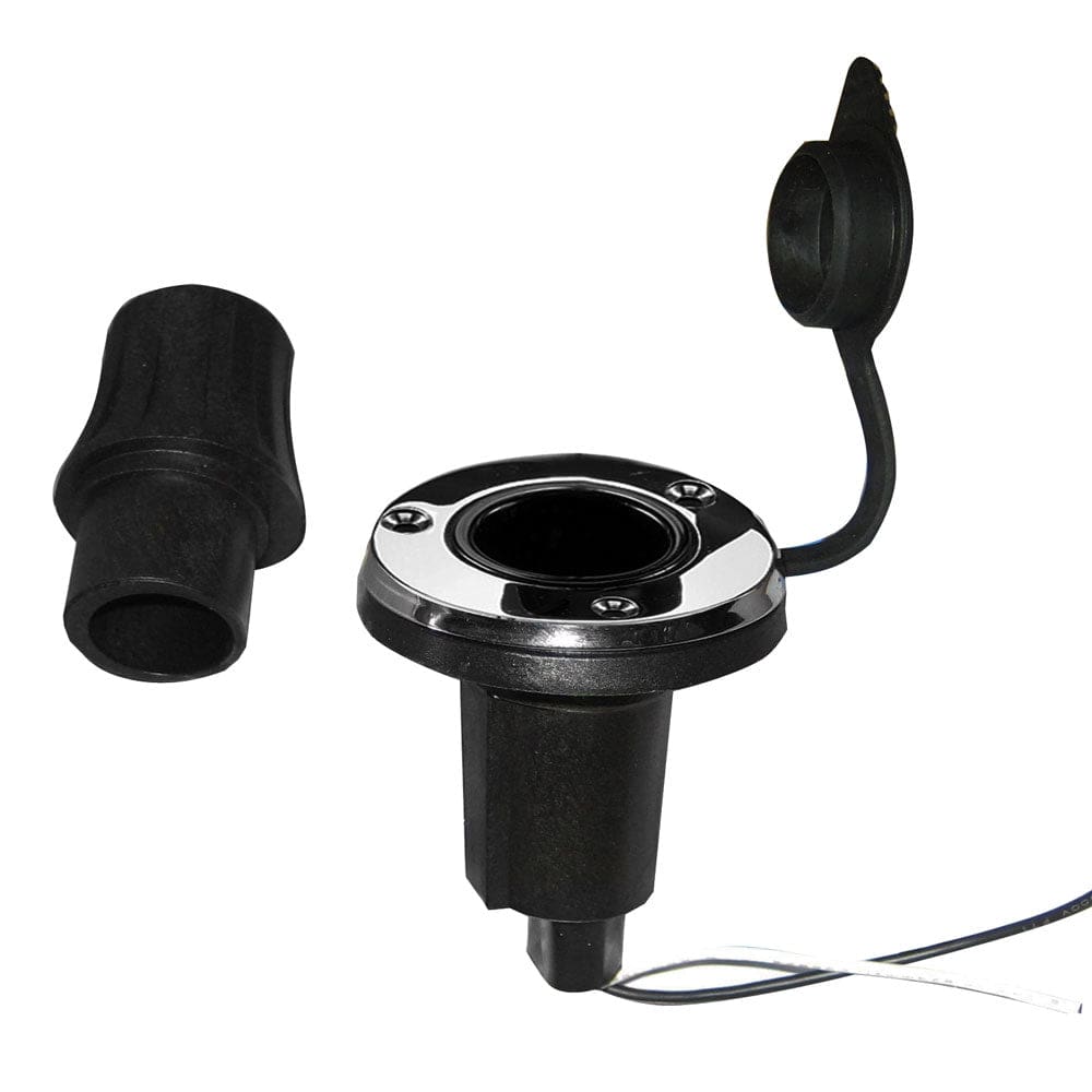 Perko Locking Collar Pole Light Mounting Base - 2 Pin - Round - Stainless Steel - Lighting | Accessories - Perko