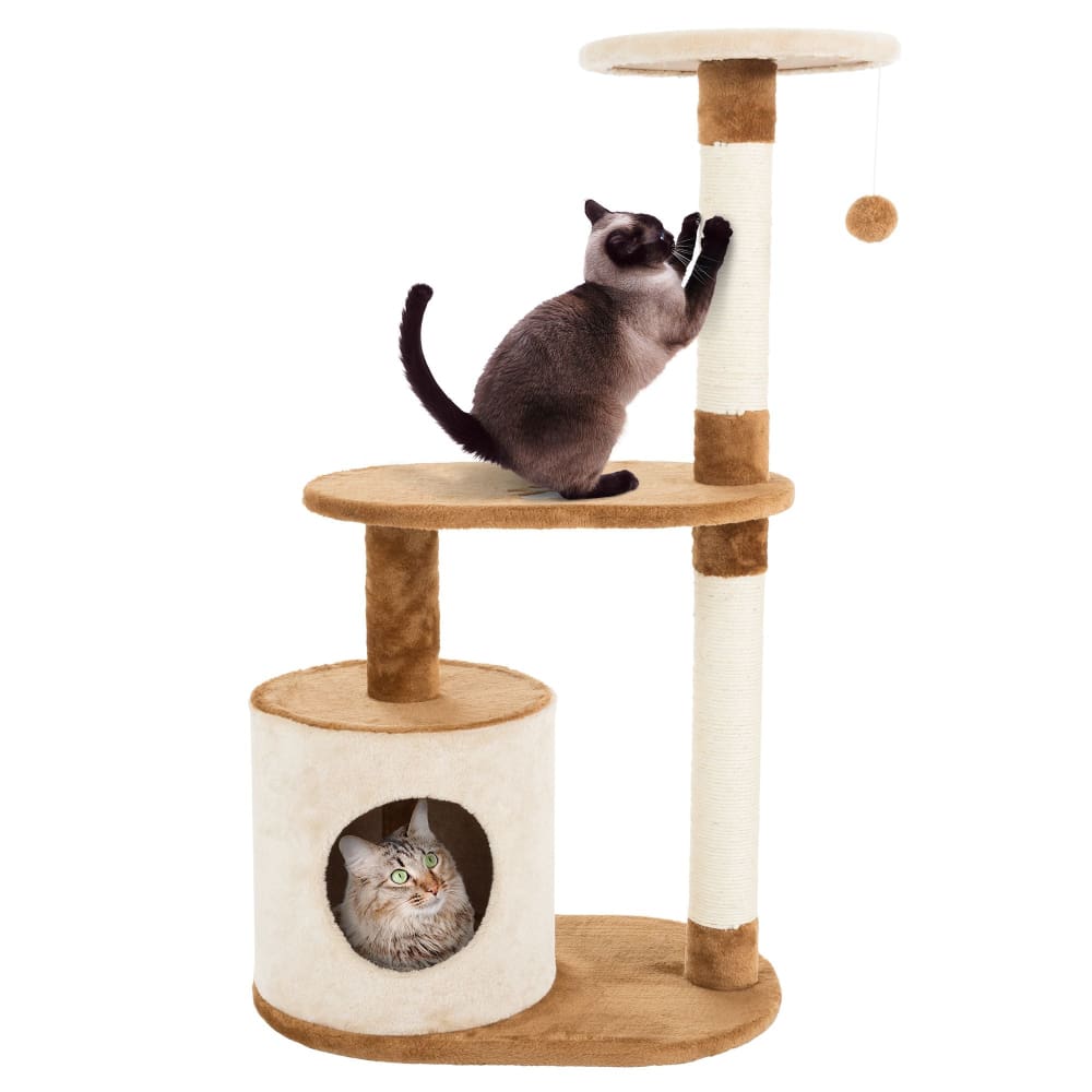 PETMAKER 37.5 3-Tier Sleep-and-Play Cat Tree Condo - Home/Grocery Household & Pet/Pet/Pet Beds & Furniture/Cat Trees/ - Unbranded