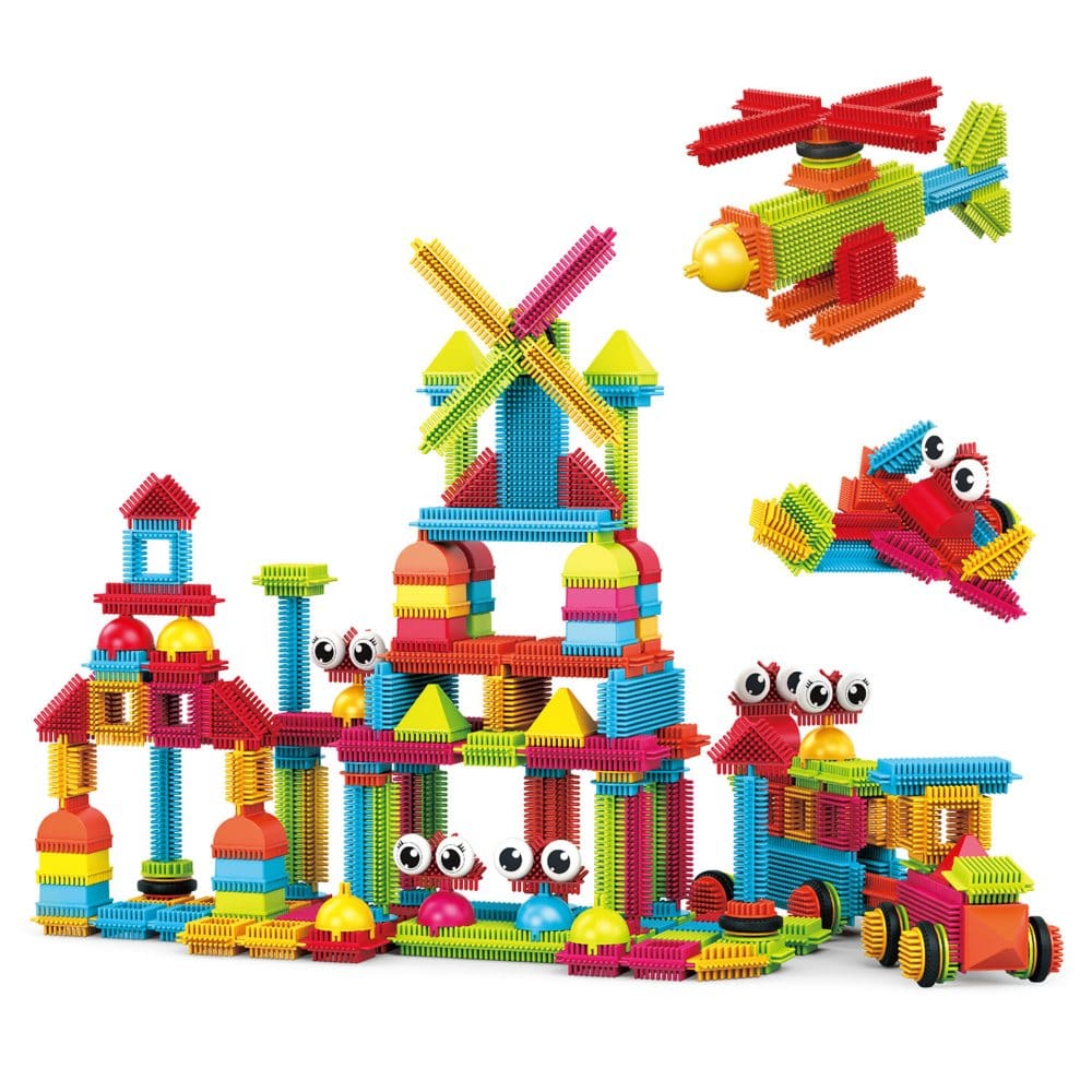 PicassoTiles Bristle Lock Tile 240 Pcs Construction Building Set - STEM Toys - PicassoTiles