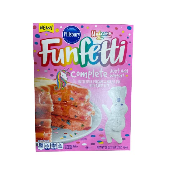 PILLSBURY PILLSBURY FUNFETTI UNICORN PANCAKE/WAFFLE MIX, 28 OUNCE