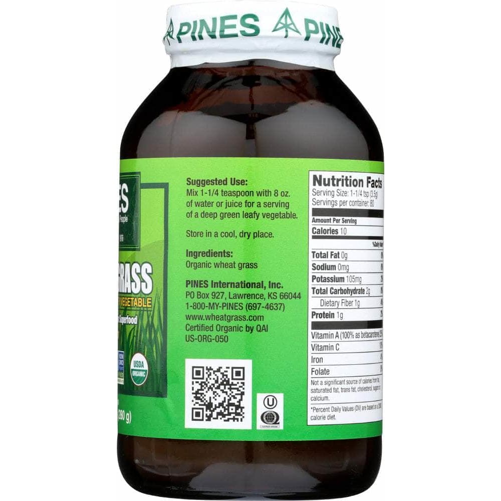 Pines Wheat Grass Pines Wheat Grass Organic Wheat Grass Powder, 10 oz