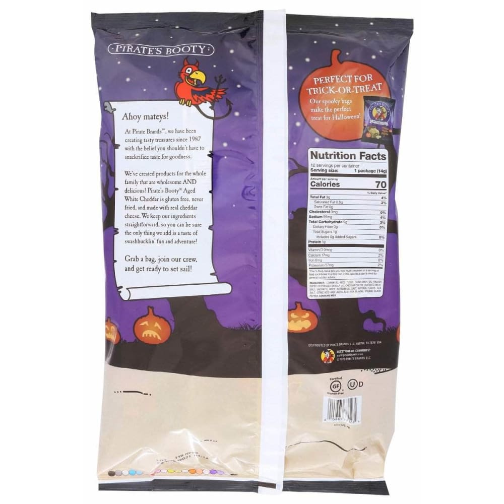 PIRATE BRANDS Pirate Brands Aged White Cheddar Halloween, 6 Oz