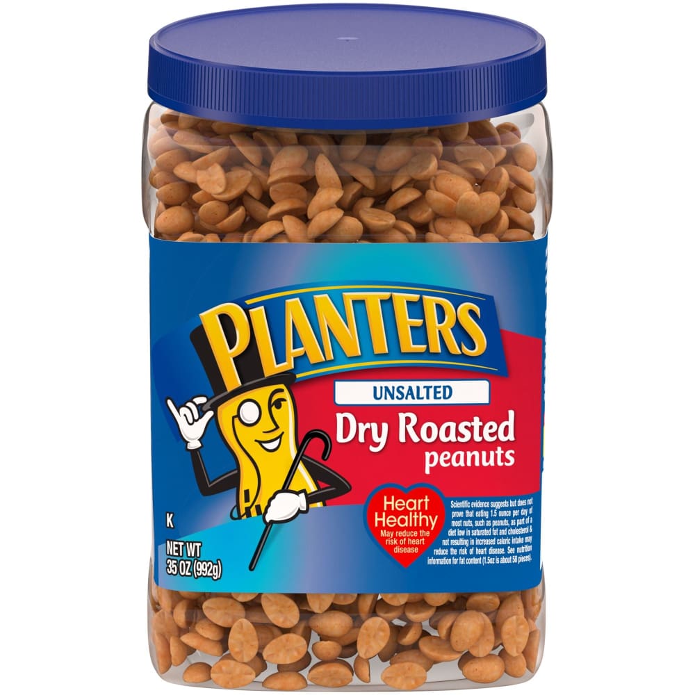 Planters Unsalted Dry Roasted Peanuts 35 oz. - Planters