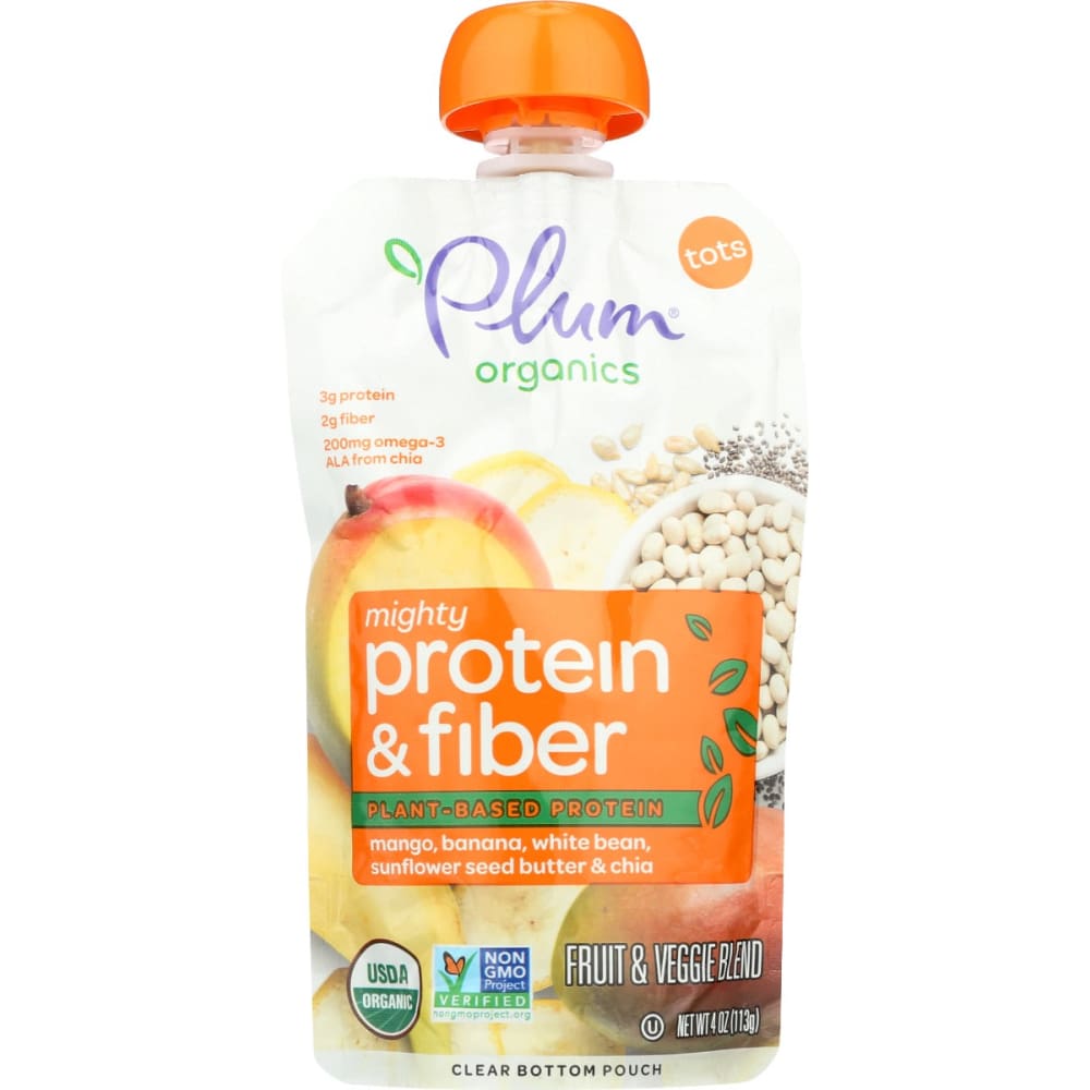 PLUM ORGANICS: Baby Fd Mngo Ban Wh Bn Pr 4 oz (Pack of 6) - PLUM ORGANICS