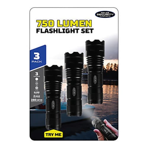 Police Security 750 Lumen Flashlights 3 pk. - Home/WOW Deals/Home Deals/ - Police Security