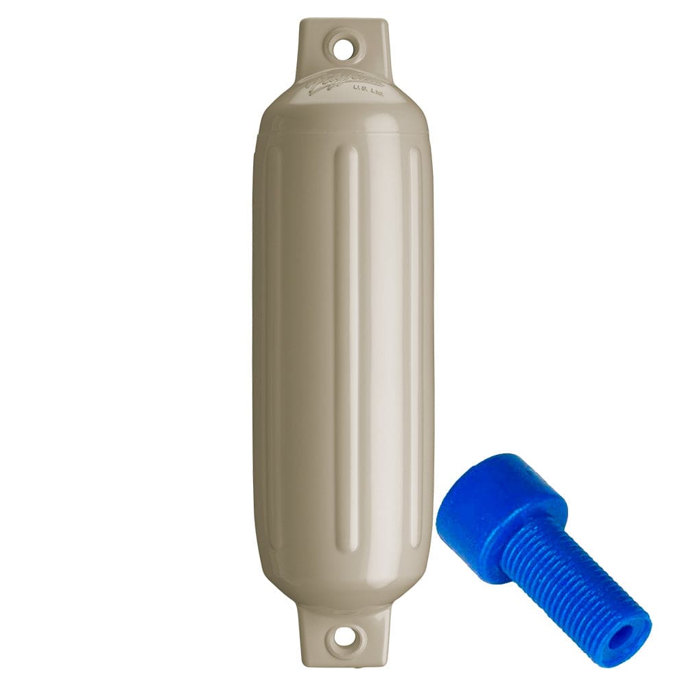 Polyform G-2 Twin Eye Fender 4.5 x 15.5 - Sand w/ Adapter - Anchoring & Docking | Fenders - Polyform U.S.