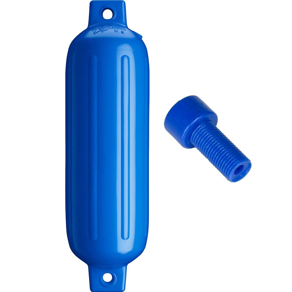 Polyform G-3 Twin Eye Fender 5.5 x 19 - Blue w/ Adapter - Anchoring & Docking | Fenders - Polyform U.S.