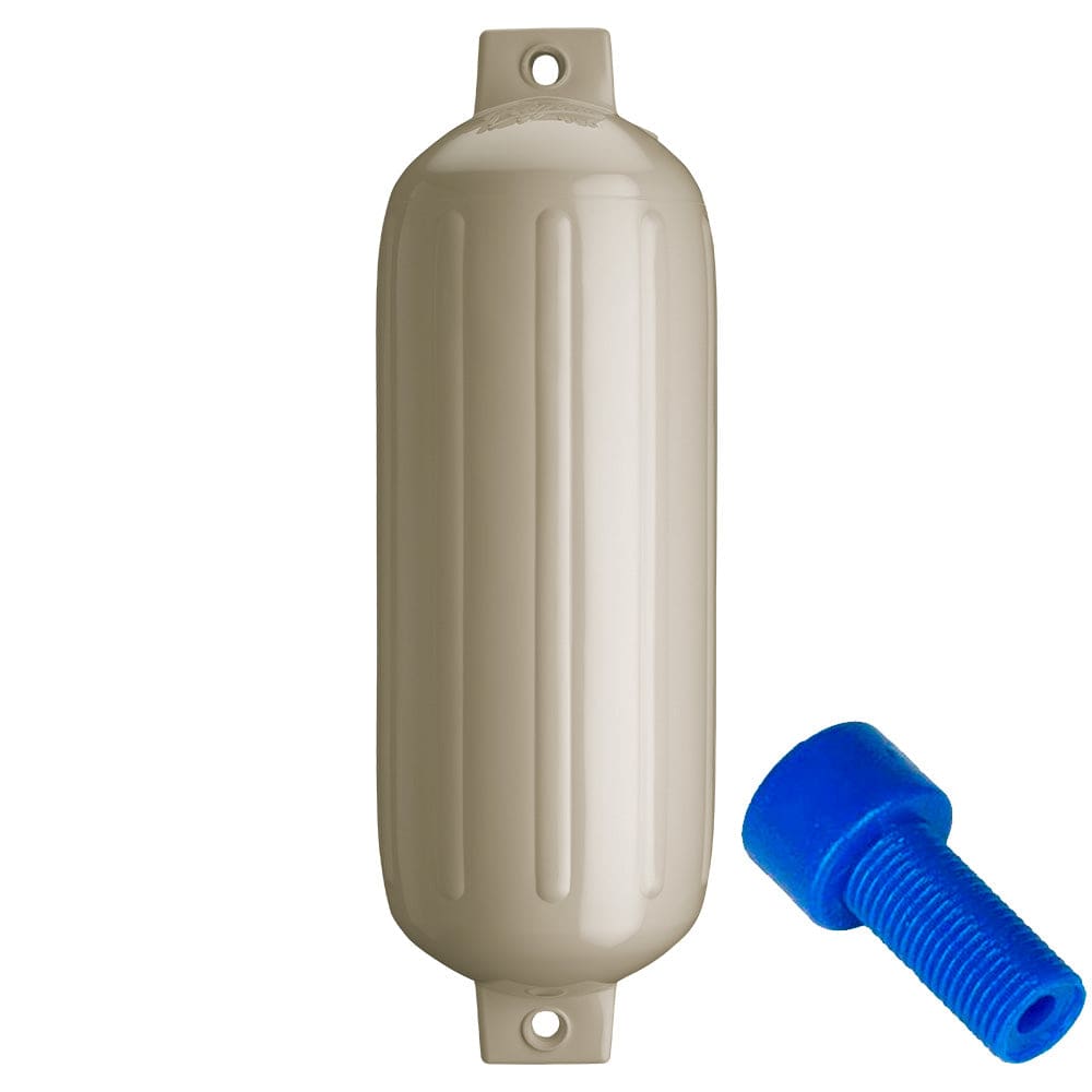 Polyform G-5 Twin Eye Fender 8.8 x 26.8 - Sand w/ Adapter - Anchoring & Docking | Fenders - Polyform U.S.