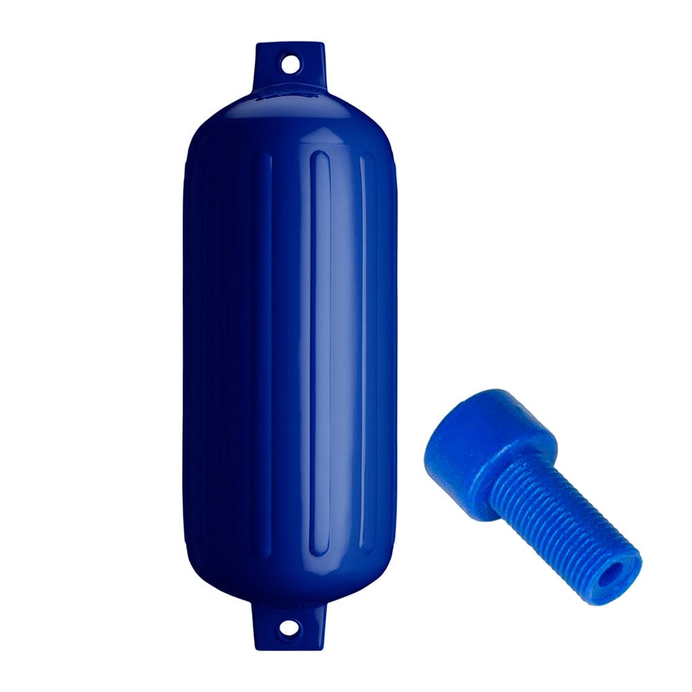 Polyform G-6 Twin Eye Fender 11 x 30 - Cobalt Blue w/ Adapter - Anchoring & Docking | Fenders - Polyform U.S.