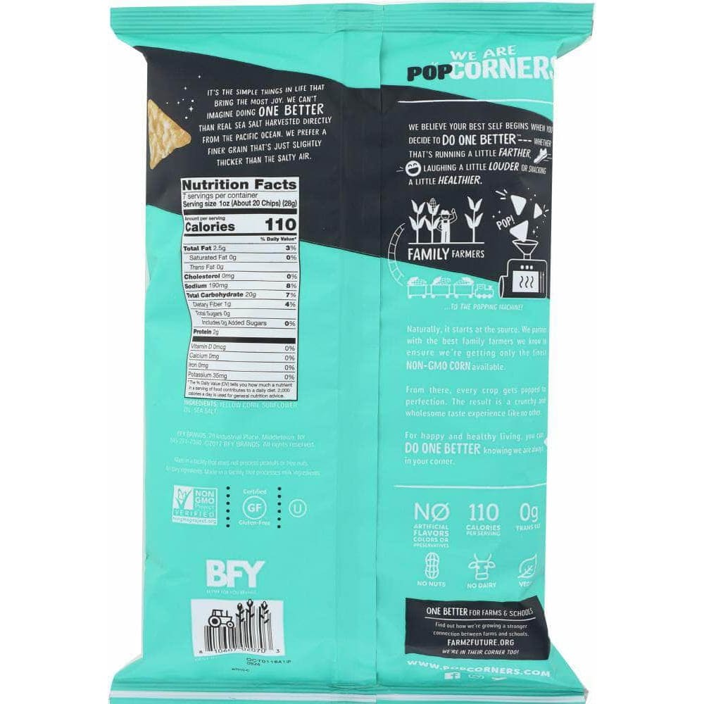 Popcorners Popcorners Corn Chips Sea Salt, 7 oz