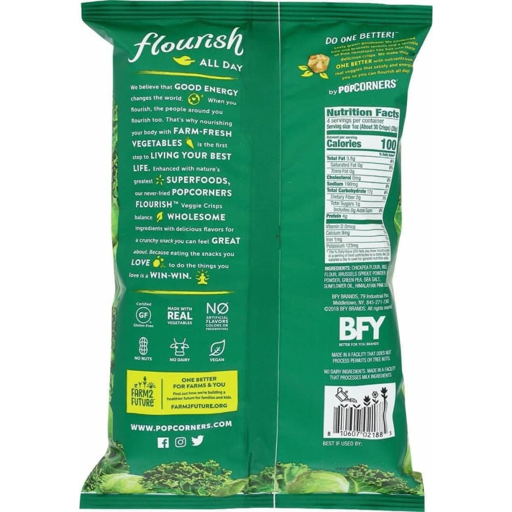 POPCORNERS Popcorners Flourish Harvest Kale, 4 Oz