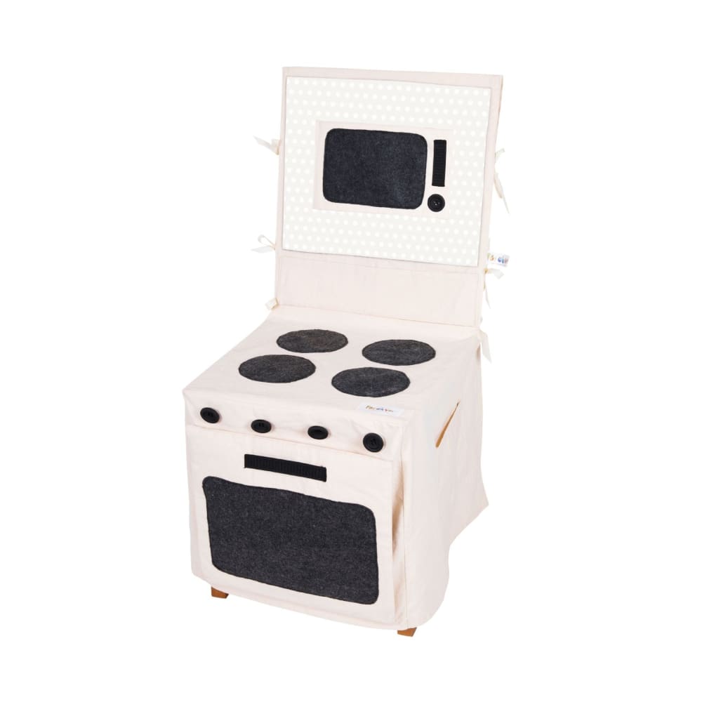 PopOhVer Pretend Play Kitchen Stove Play Set with Innovative Canvas Design Chair Cover - Home/Toys/Indoor Play/Pretend Play/ - Unbranded