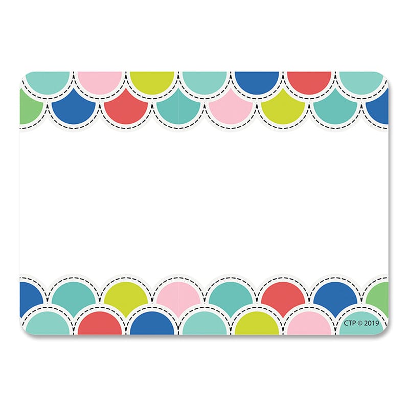 Poppin Scallops Name Tag Labels (Pack of 10) - Name Tags - Creative Teaching Press