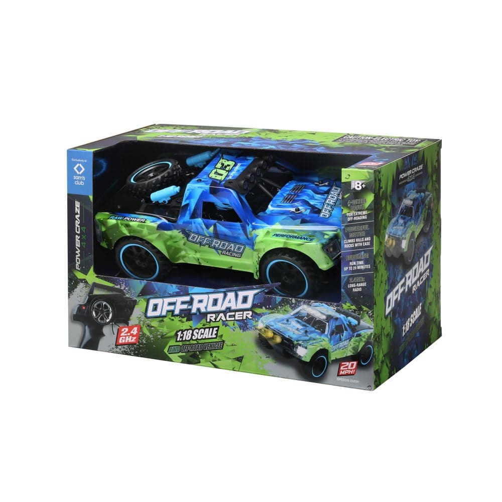 Power Craze Off-Road Racer 1:18 Scale All-Wheel Drive Toy Vehicle - Auto & Remote Control Vehicles - Power
