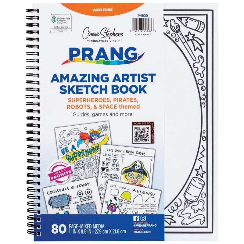 Prang Amazing Artists Sketch Book (Pack of 6) - Sketch Pads - Prang