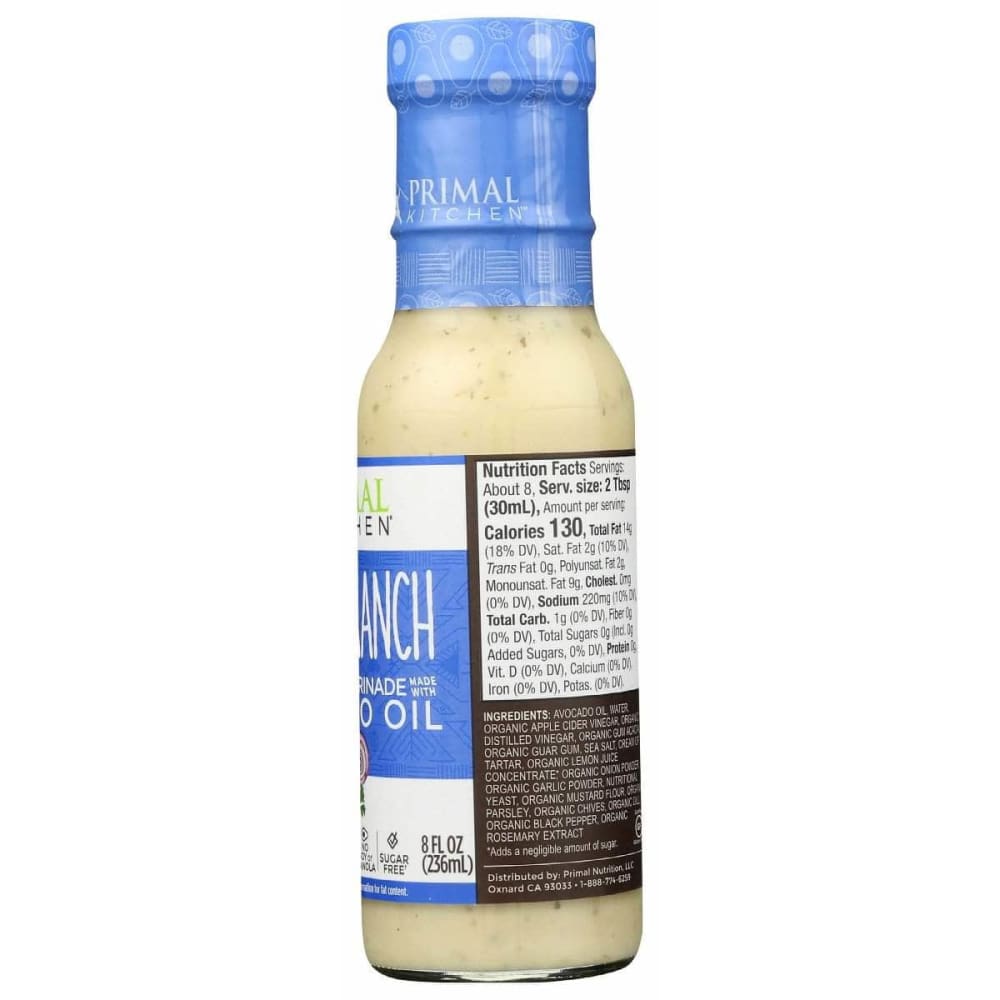 PRIMAL KITCHEN Primal Kitchen Dressing Vg Rnch Avcd Df, 8 Fo