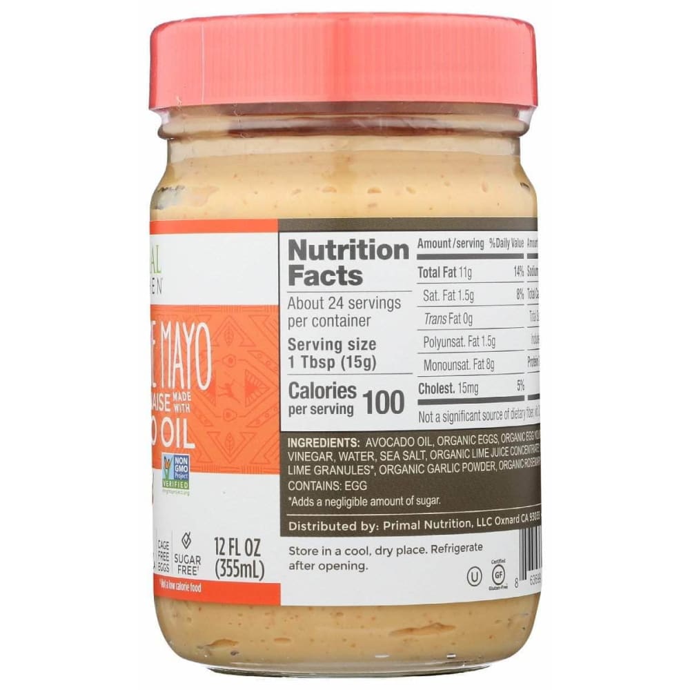 PRIMAL KITCHEN Primal Kitchen Mayo Chipotle Lime, 12 Oz