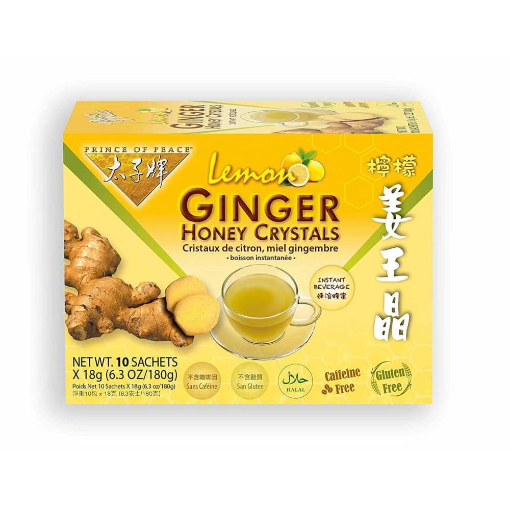 PRINCE OF PEACE Grocery > Beverages > Coffee, Tea & Hot Cocoa PRINCE OF PEACE Ginger Honey Crystals With Lemon Tea, 10 bg