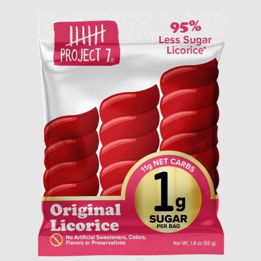 PROJECT 7: Licorice Low Sugar 1.8 oz - Grocery > Chocolate Desserts and Sweets > Candy - PROJECT 7