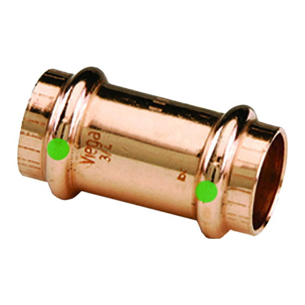 ProPress 1-1/ 2 Copper Coupling w/ Stop - Double Press Connection - Smart Connect Technology - Marine Plumbing & Ventilation | Fittings -
