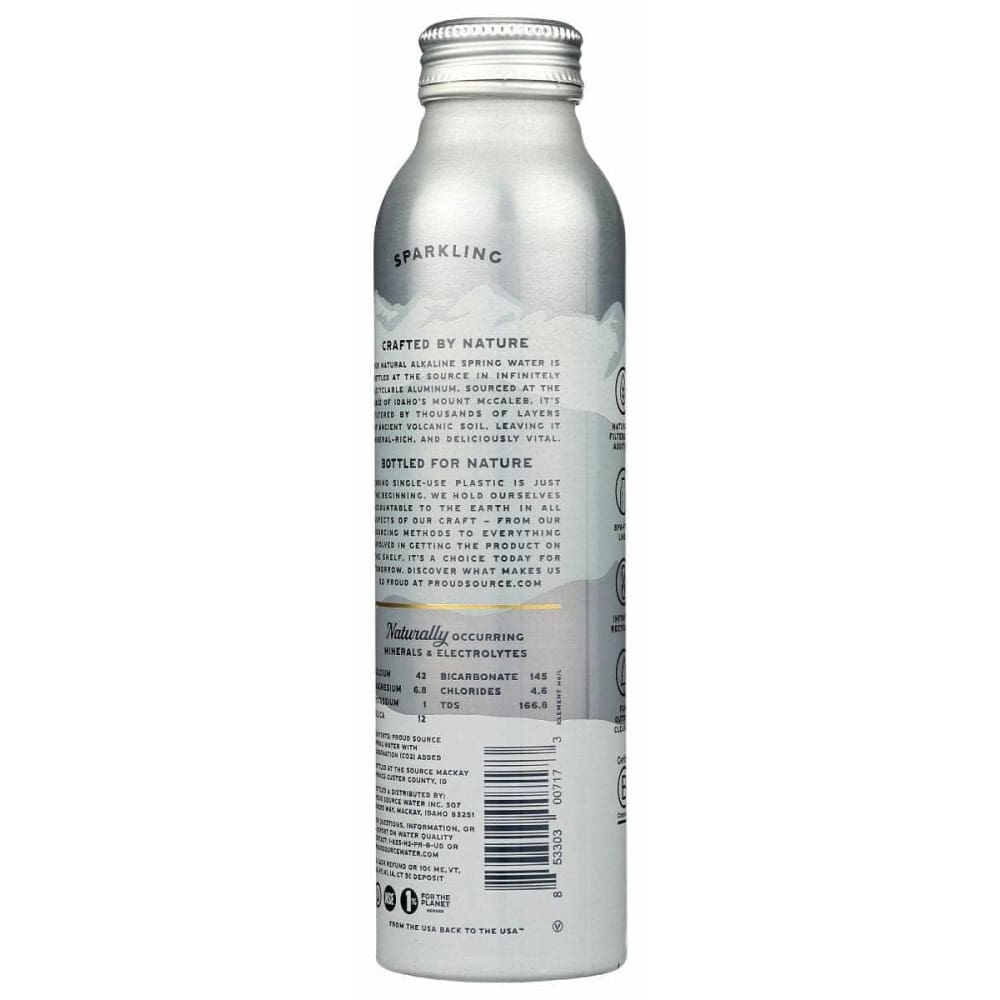 PROUD SOURCE Grocery > Beverages > Water PROUD SOURCE Rocky Mountain Sparkling Spring Water, 16 fo