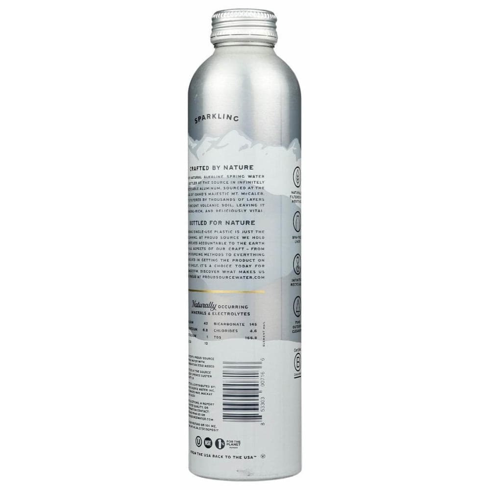 PROUD SOURCE Grocery > Beverages > Water PROUD SOURCE Rocky Mountains Sparkling Spring Water, 25.3 fo