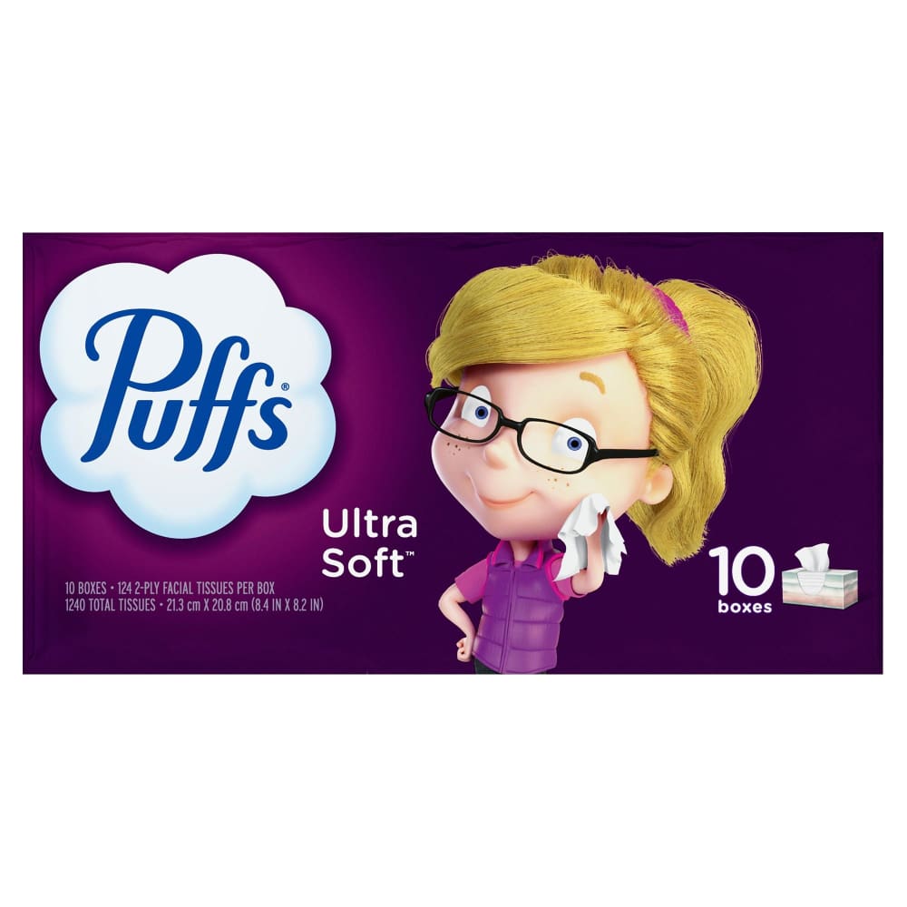 Puffs Ultra Soft and Strong Facial Tissues 10 ct. - Puffs