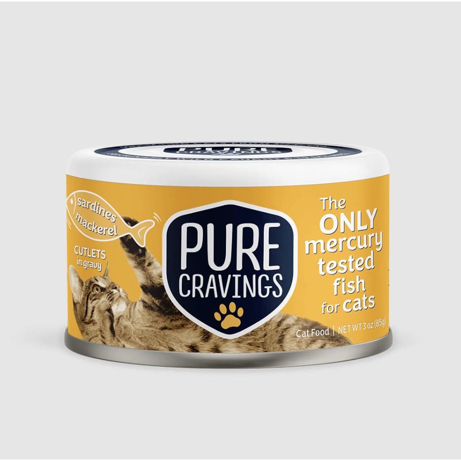 PURE CRAVINGS: Wild Sardines Mackerel Cutlets in Gravy 3 oz (Pack of 5) - Pet > Cat > Cat Food - PURE CRAVINGS