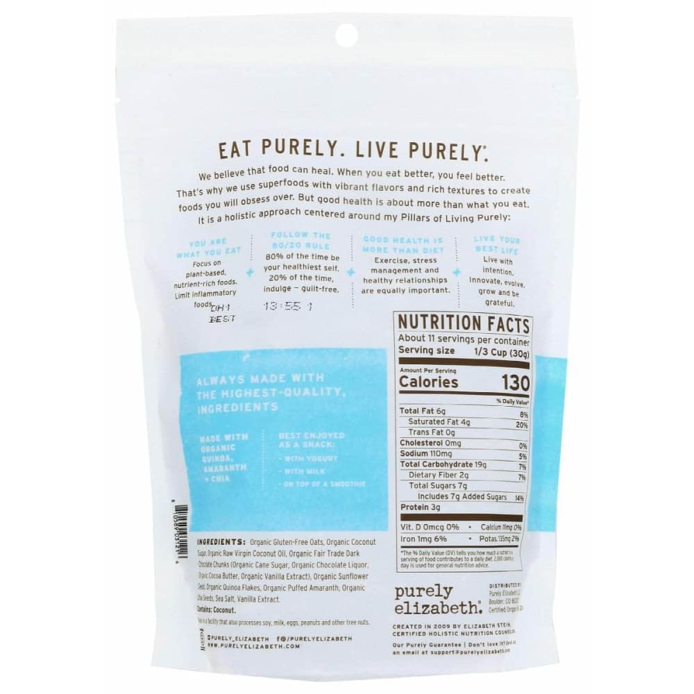 PURELY ELIZABETH Purely Elizabeth Granola Vanilla Chocolate Chip, 12 Oz