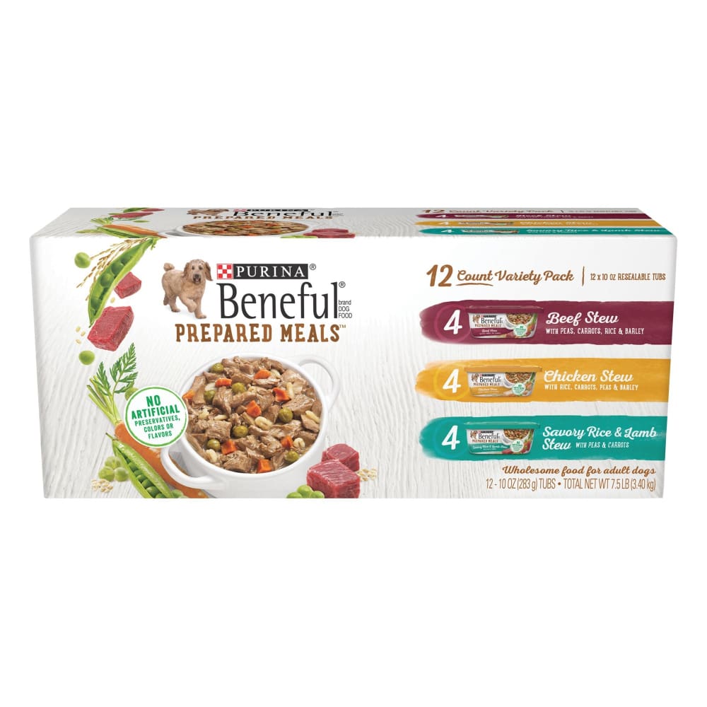 Purina Beneful High Protein Wet Dog Food With Gravy Variety Pack, 12 ct. ShelHealth
