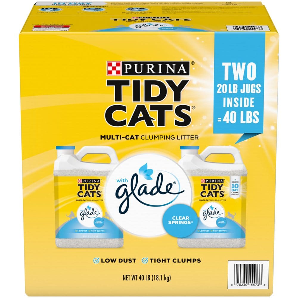 Purina Tidy Cats Clumping Litter with Glade Twin Pack (20 lb. 2 ct.) - Cat Litter - ShelHealth