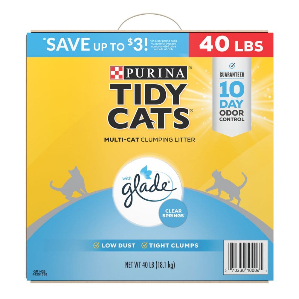 Purina Tidy Cats Multi-Cat Clumping Litter Clear Springs Scent (40 lbs.) - New Items - Purina