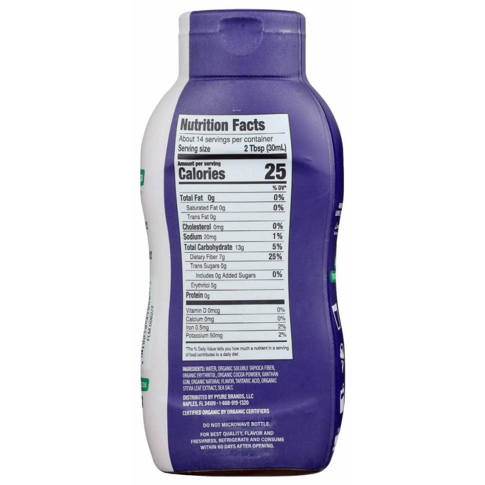 PYURE Grocery > Breakfast > Breakfast Syrups PYURE: Organic Chocolate Syrup Sugar Free, 14 fo