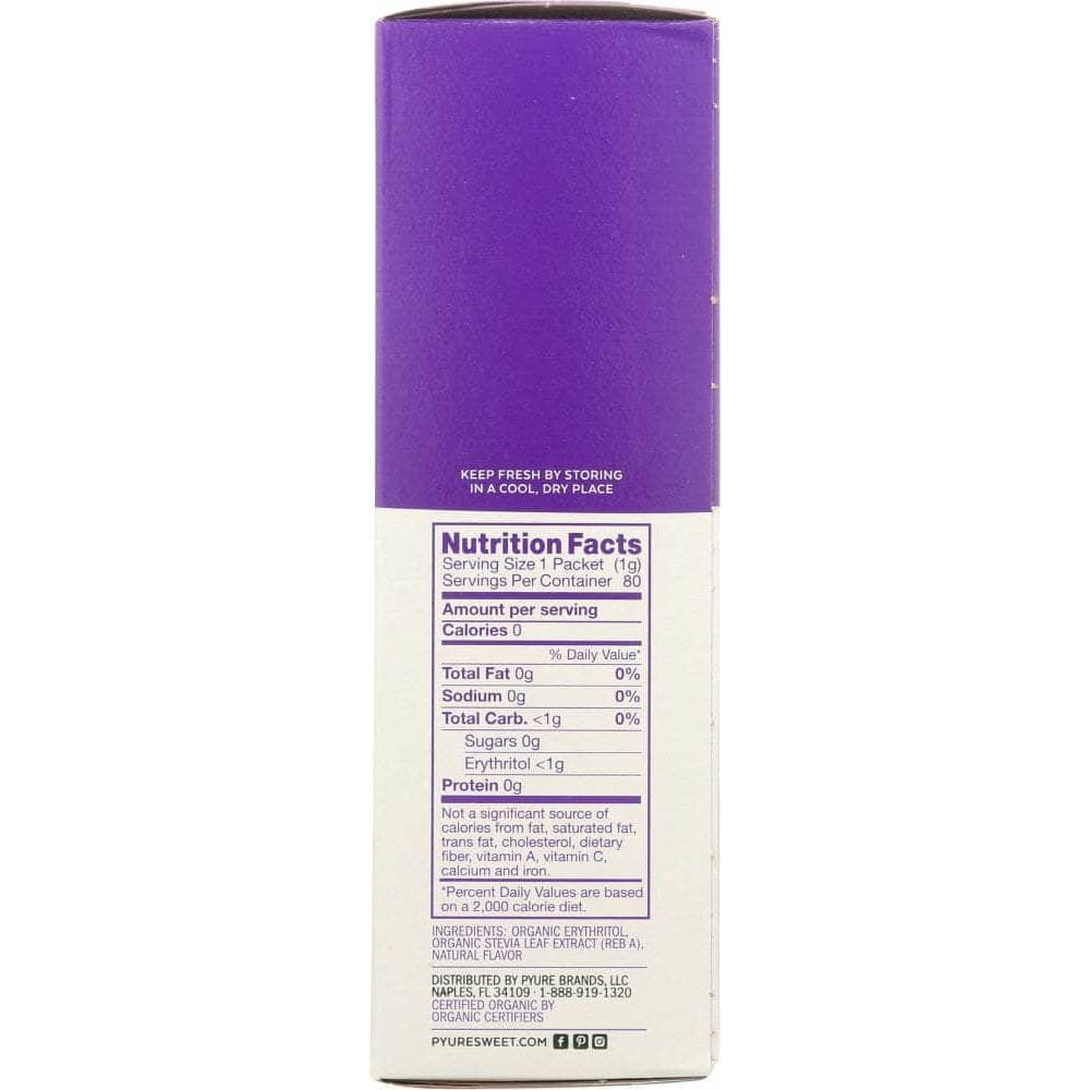 Pyure Pyure Organic Stevia Sweetener Packets 80 Count, 2.82 oz