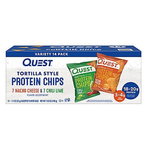 Quest Tortilla Style Protein Chips 14 ct. - Home/Grocery/Weight Loss & Nutrition/Protein Bars & Snacks/ - Quest