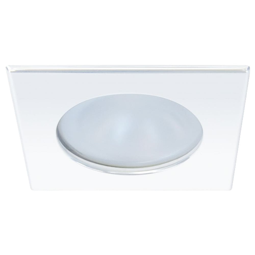Quick Blake XP Downlight LED - 6W IP66 Screw Mounted - Square White Bezel Round Daylight Light - Lighting | Dome/Down Lights - Quick