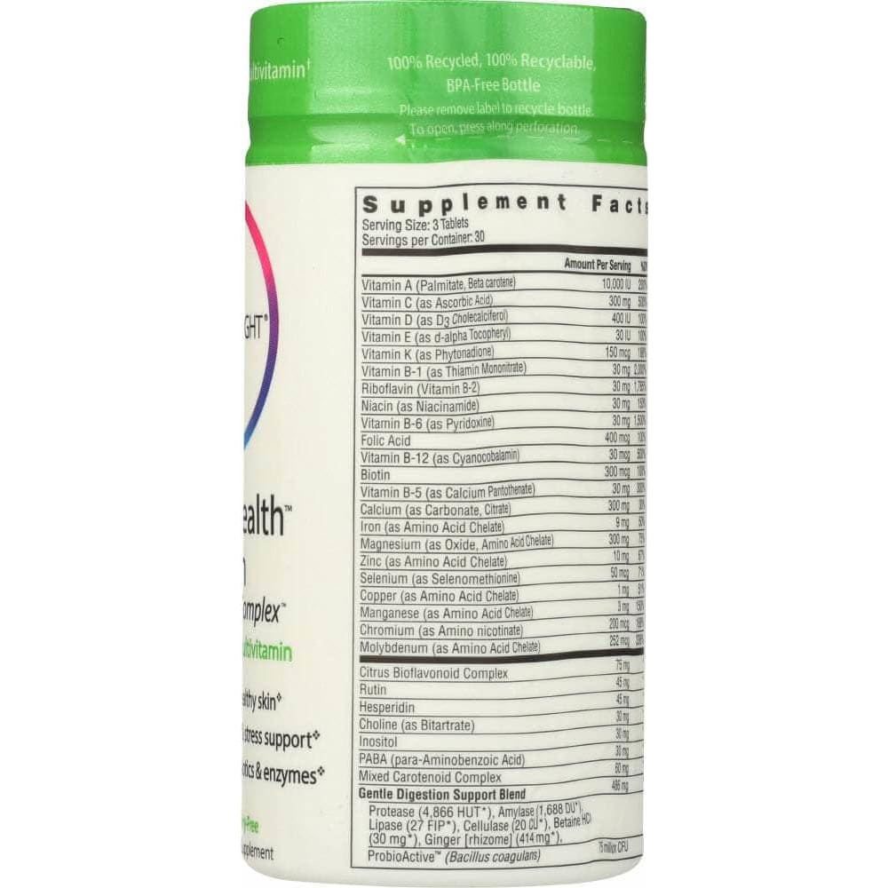 RAINBOW LIGHT Categories > Vitamins > Multivitamins > Multivitamins, Children RAINBOW LIGHT Active Health Teen with Derma Complex Food-Based Multivitamin, 90 Tablets