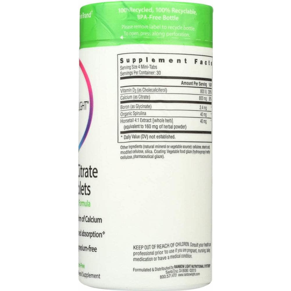 RAINBOW LIGHT Categories > Supplements > Minerals > Calcium > Calcium & Magnesium RAINBOW LIGHT Calcium Citrate Mini-Tablets, 120 Mini-Tabs