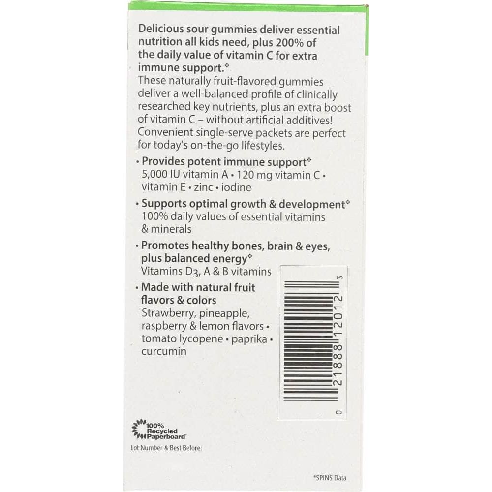 RAINBOW LIGHT Categories > Vitamins > Multivitamins > Multivitamins, Children RAINBOW LIGHT Gummy Power Sours Multivitamin & Multimineral, 30 Packets