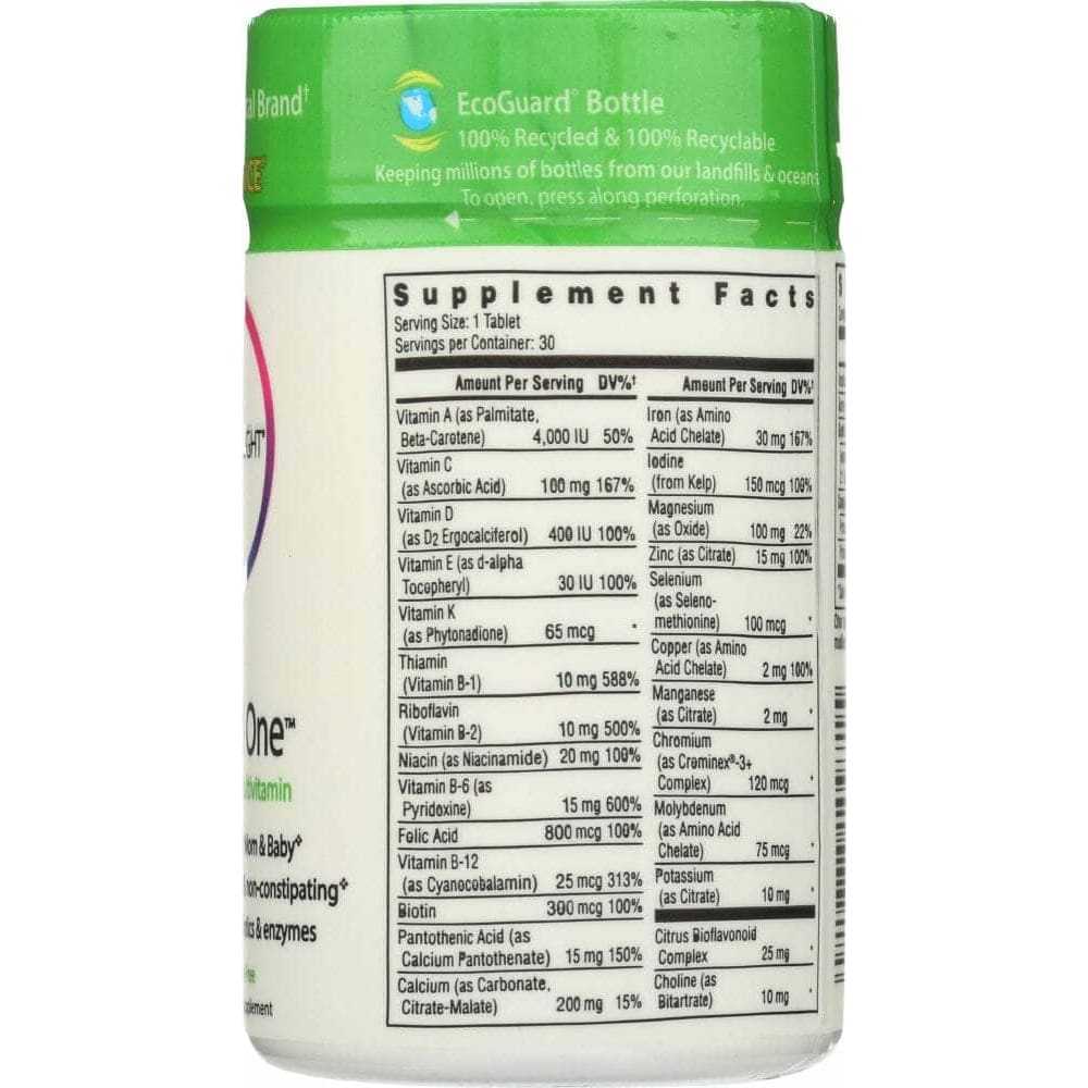 RAINBOW LIGHT Vitamins & Supplements > Vitamins & Minerals > VITAMINS & MINERALS WOMENS RAINBOW LIGHT: Prenatal One, 30 tb