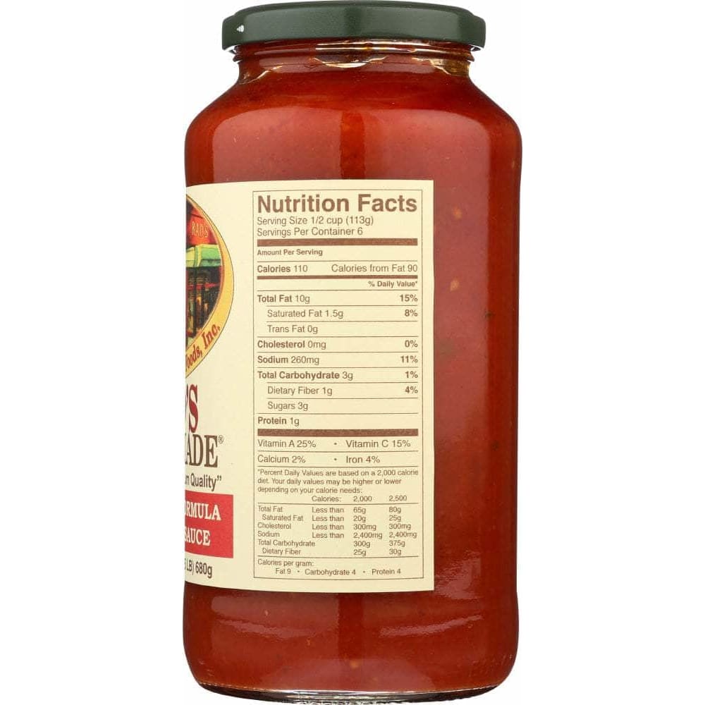Raos Rao's Homemade All Natural Marinara Sauce Sensitive Formula, 24 oz