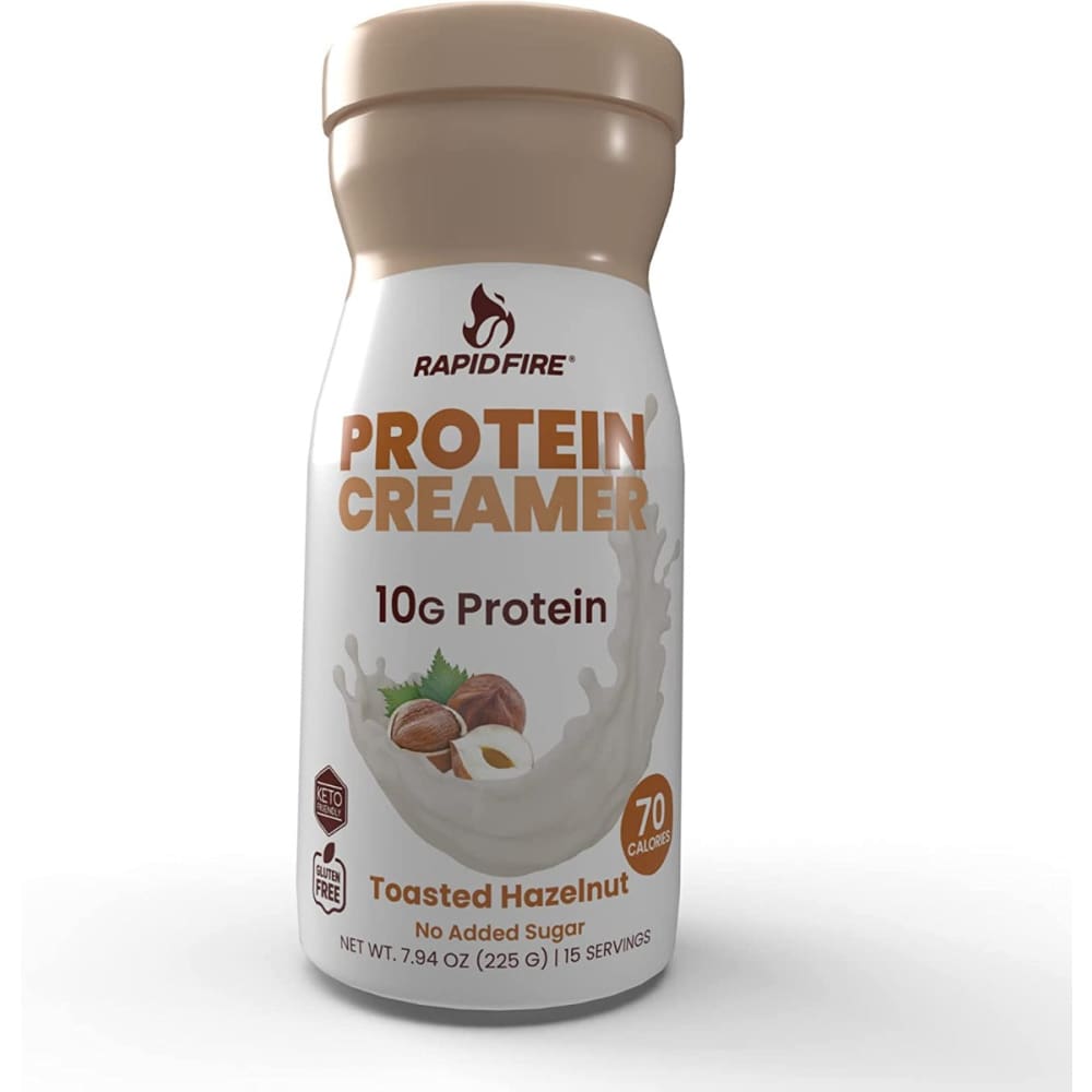 RAPID FIRE: Toasted Hazelnut Protein Creamer 7.93 oz - Beverages > Coffee Tea & Hot Cocoa - RAPID FIRE